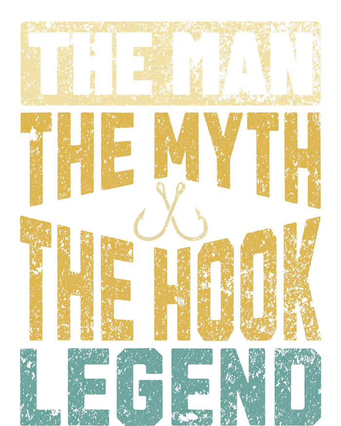 Funny Dad Fishing Man Myth Hook Legend Fisherman Fathers Day T-Shirt