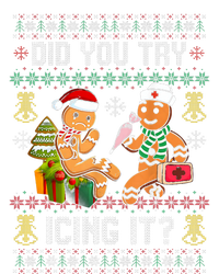 Did You Try Icing It Retro Christmas Gingerbread Nurse Squad Grommeted Golf Towel