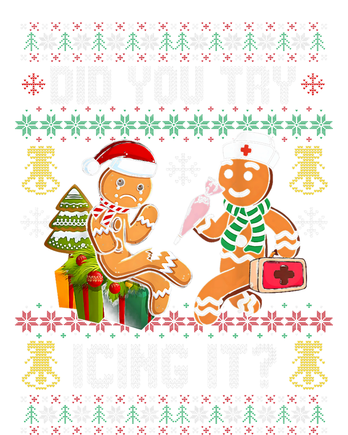 Did You Try Icing It Retro Christmas Gingerbread Nurse Squad Grommeted Golf Towel