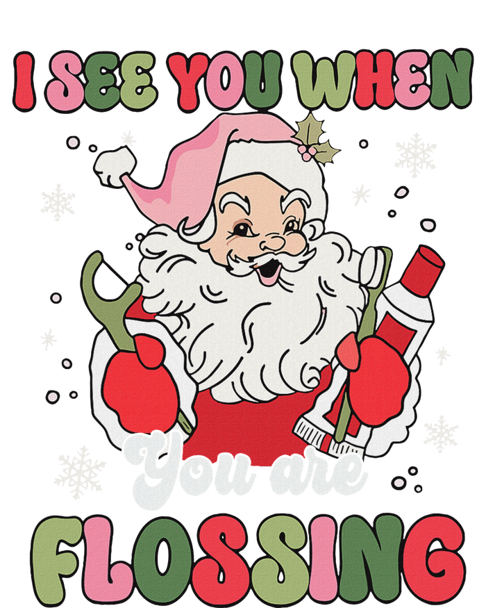 I See You When Flossing Christmas Dentist Xmas Flossing T-Shirt