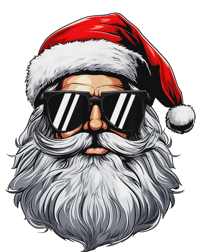 Santa Face Retro Sunglasses Christmas S For T-Shirt