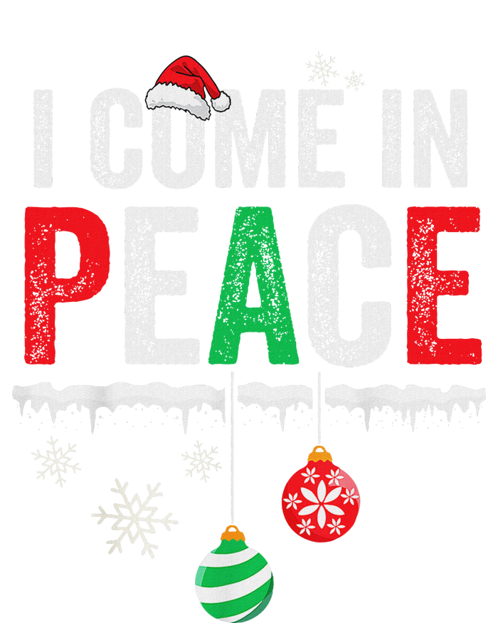 I Come In Peace IM Peace Funny Matching Couple Christmas Women's Long Sleeve Flannel Pajama Set 