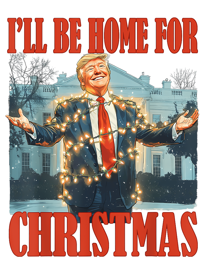 ILl Be Home For Christmas Santa Funny Trump Xmas Pajamas Pajama Set