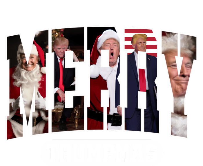 Merry Trumpmas Santa Trump Christmas Pajamas Funny Sweatshirt Women's Flannel Pajama Set