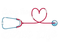 Living The Scrub Life Stethoscope Nursing Nursery Nurse Cool Gift Hoodie