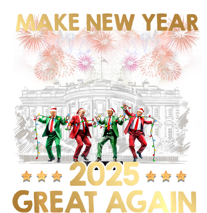 Happy New Year 2025 Make New Year Great Again Trump Dance T-Shirt