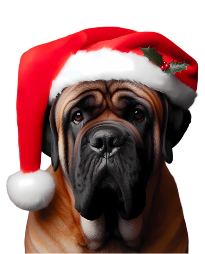 Mastiff Dog With Santa Hat Christmas Xmas Owner Lover Mom Great Gift T-Shirt