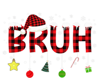 Bruh Christmas Red Plaid Merry Christmas Buffalo Santa Hat Xmas Pajama Magnet