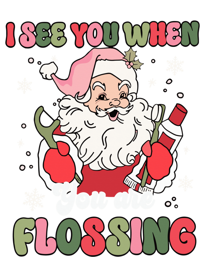 I See You When Flossing Christmas Dentist Xmas Flossing T-Shirt