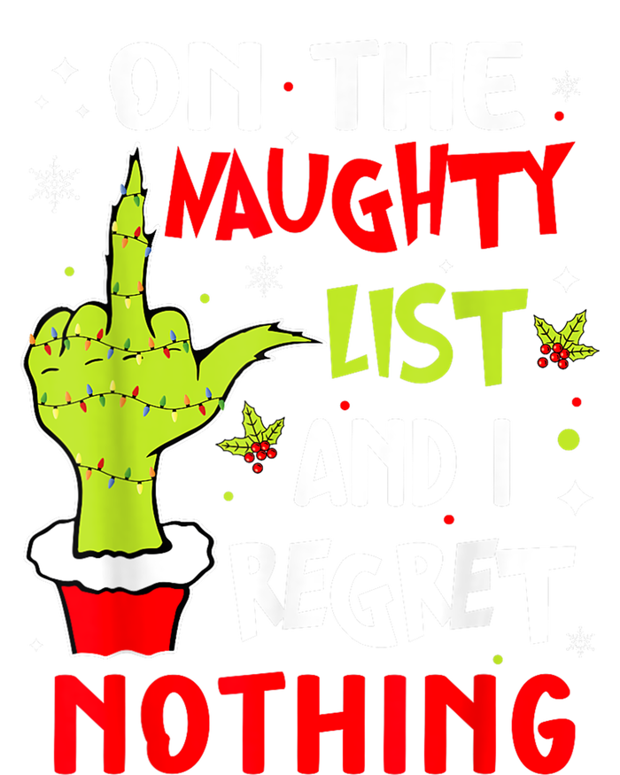 Funny On The List Of Naughty And I Regret Nothing Christmas Women's Fleece Hoodie