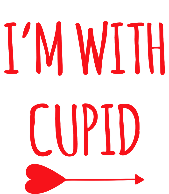 IM With Cupid Funny Valentines Day Gift Women's Tri-Blend 3/4-Sleeve Raglan Shirt