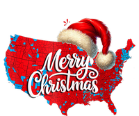 Trump Election Map Merry Christmas Holiday Santa Hat Xmas T-Shirt