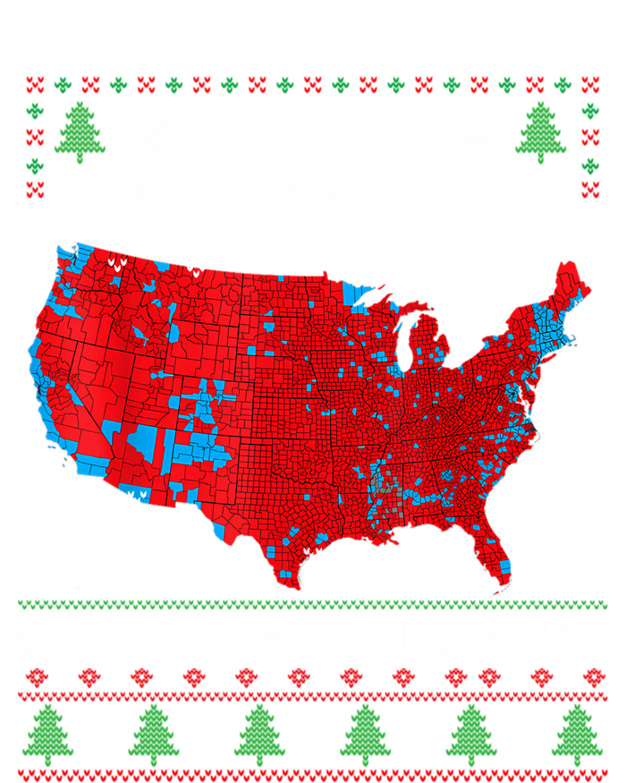 Trump Better Coverage Than 5g Ugly Christmas Sweater Xmas Cropped Pullover Crew