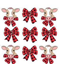 Coquette Bow Christmas Highland Cow Santa Cute Xmas Girl T-Shirt