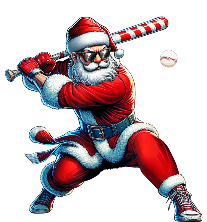 Santa Claus Playing Baseball Player Christmas Tall T-Shirt