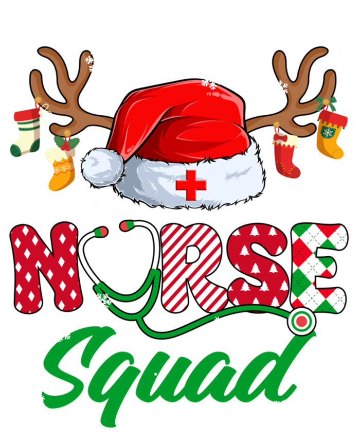 Nurse Squad Christmas Xmas Reindeer Santa Rn Cna Icu Scurb Cute Gift T-Shirt