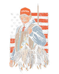 Trump With Dog Duck Waterfowl Hunting Deer American Flag Premium Hoodie