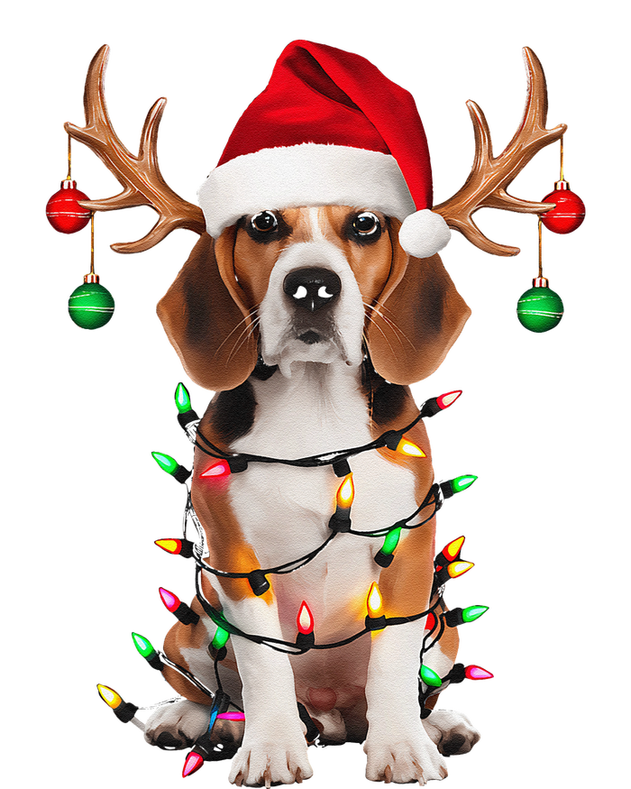 Beagle Christmas Tree Beagle Santa Hat Lover Gift T-Shirt