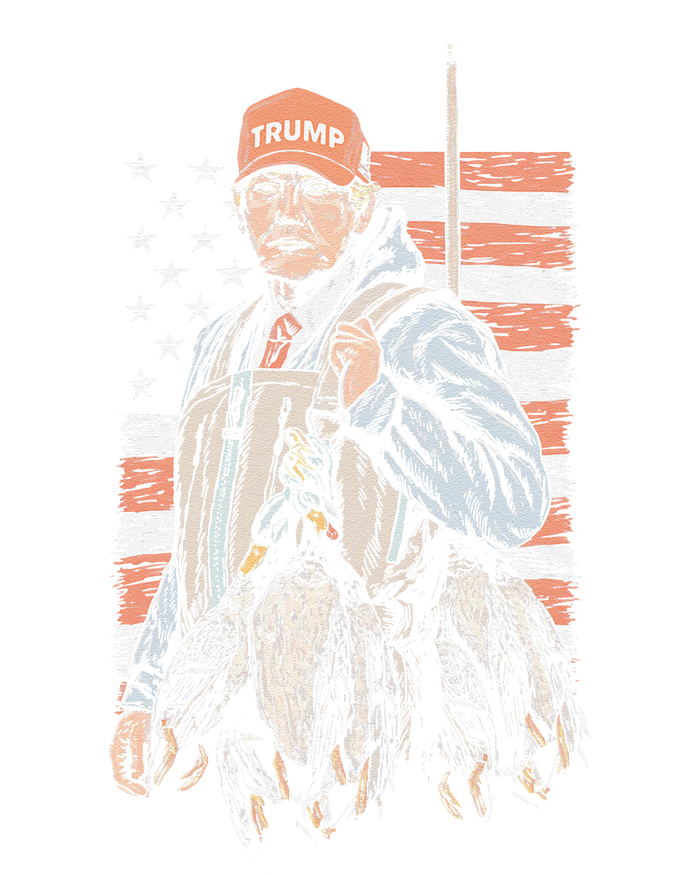 Duck Hunting Trump Camo Hello Hunting Season Us Flag Gift Canvas