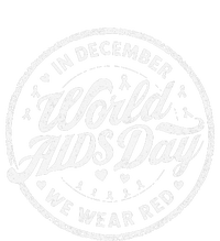 In December We Wear Red World Aids Day 2024 Hiv Awareness Gift Cooling Performance Long Sleeve Crew