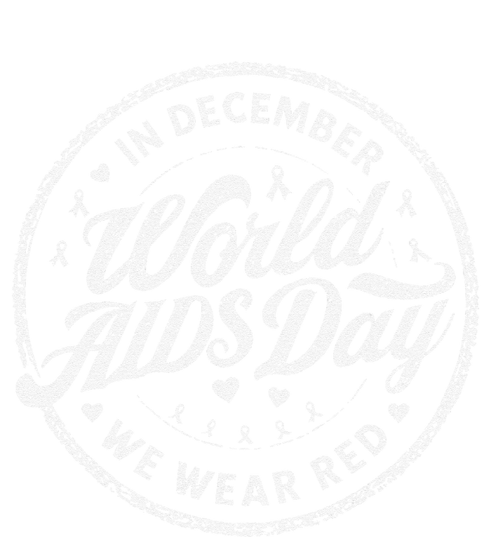 In December We Wear Red World Aids Day 2024 Hiv Awareness Gift Cooling Performance Long Sleeve Crew