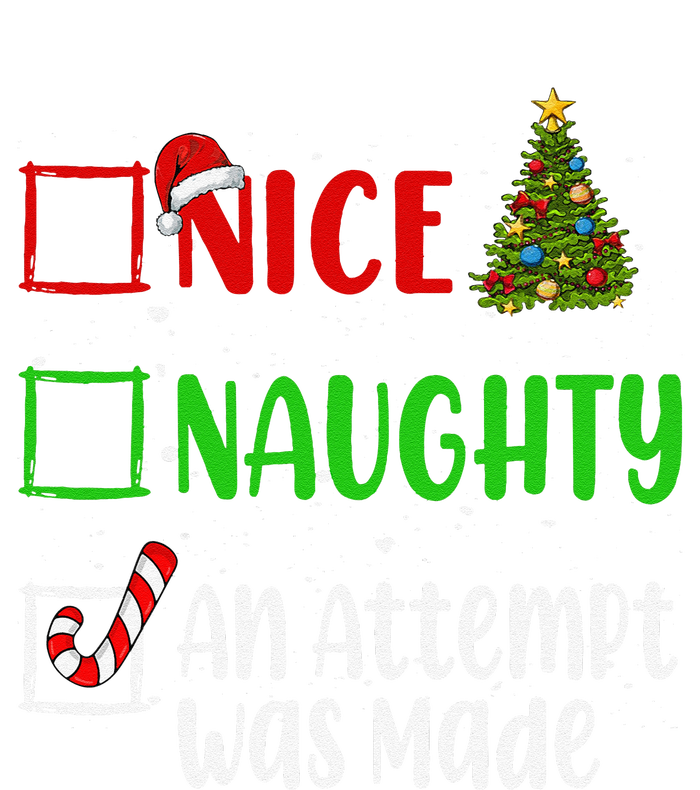 Nice Naughty An Attempt Was Made Christmas List Holiday Xmas Gift Valucap Bio-Washed Visor