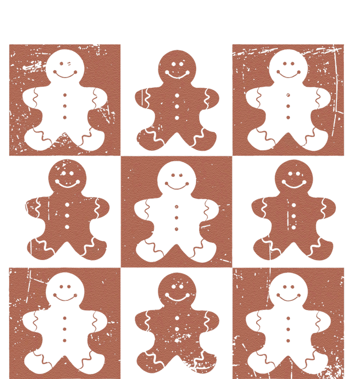 Retro Checkered Gingerbread Man Distressed Christmas Pajamas Gift Kids Sweatshirt