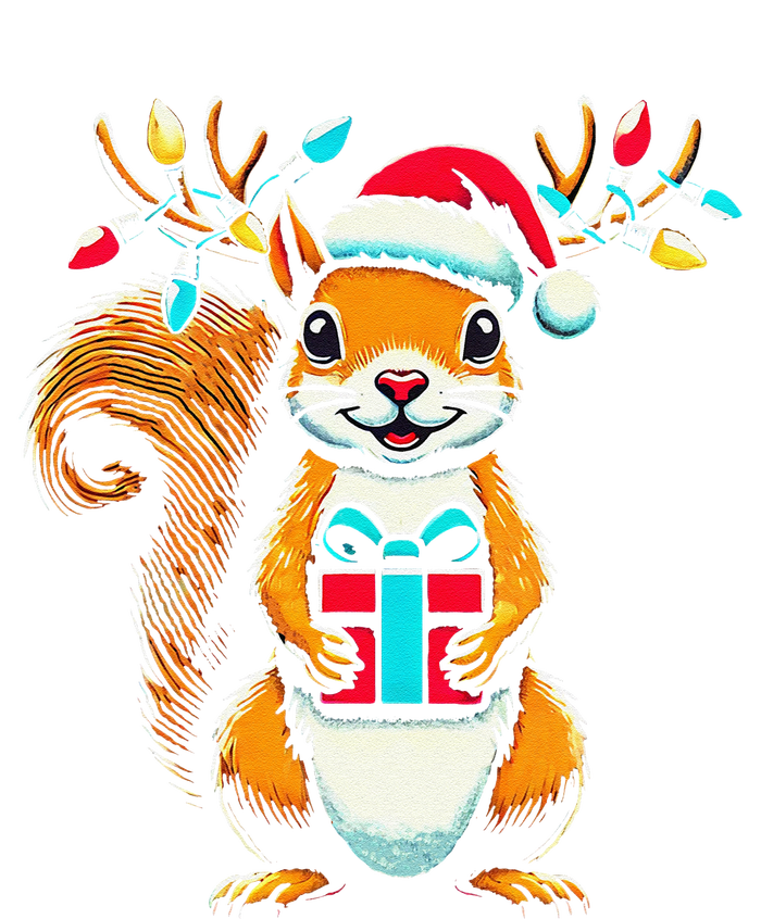 Squirrel Christmas Lights Funny Squirrel Xmas Pajama Gift T-Shirt