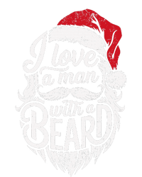 Christmas I Love A Man With A Beard Funny Santa Claus Grunge Toddler T-Shirt