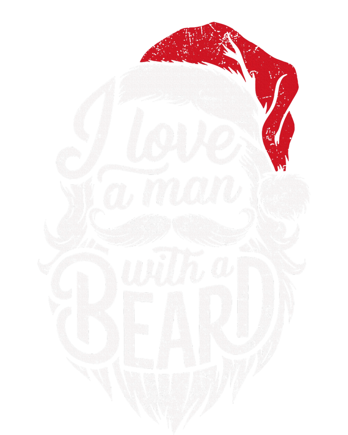 Christmas I Love A Man With A Beard Funny Santa Claus Grunge Toddler T-Shirt