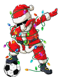 Dabbing Santa Xmas Lights Soccer Christmas Premium Hoodie