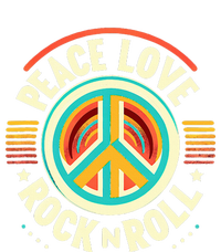 Peace Love And Rock And Roll Saying Rocker Motif T-Shirt