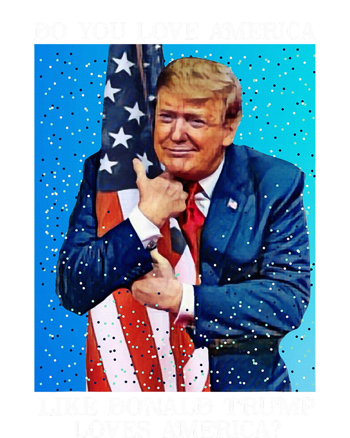 Patriotic Trump Hugging Flag Pro Trump Republican Gifts Grommeted Golf Towel