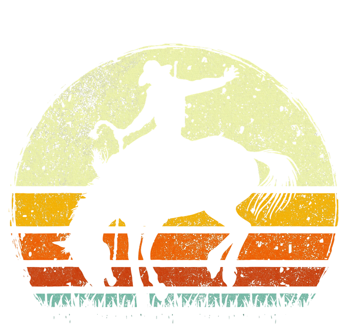 Rodeo Bucking Horse Retro Vintage Equestrian V-Neck T-Shirt