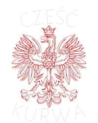 Kurwa Funny Poland Czesc Eagle Sweatshirt