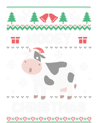 Mooey Christmas Cow Santa Claus Hat Ugly Christmas Sweater Ladies Essential Flowy Tank