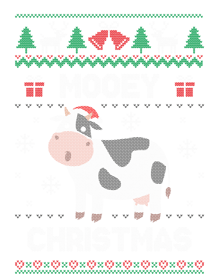 Mooey Christmas Cow Santa Claus Hat Ugly Christmas Sweater Ladies Essential Flowy Tank