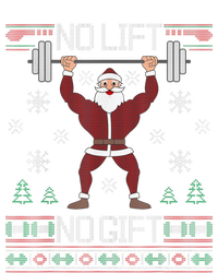 No Lift No Gift Ugly Christmas Sweater Santa Claus Gym Long Sleeve Pajama Set