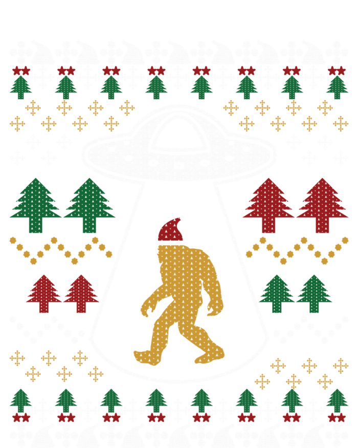 Santa Claus Ufo Alien Bigfoot Ugly Sweater T-Shirt