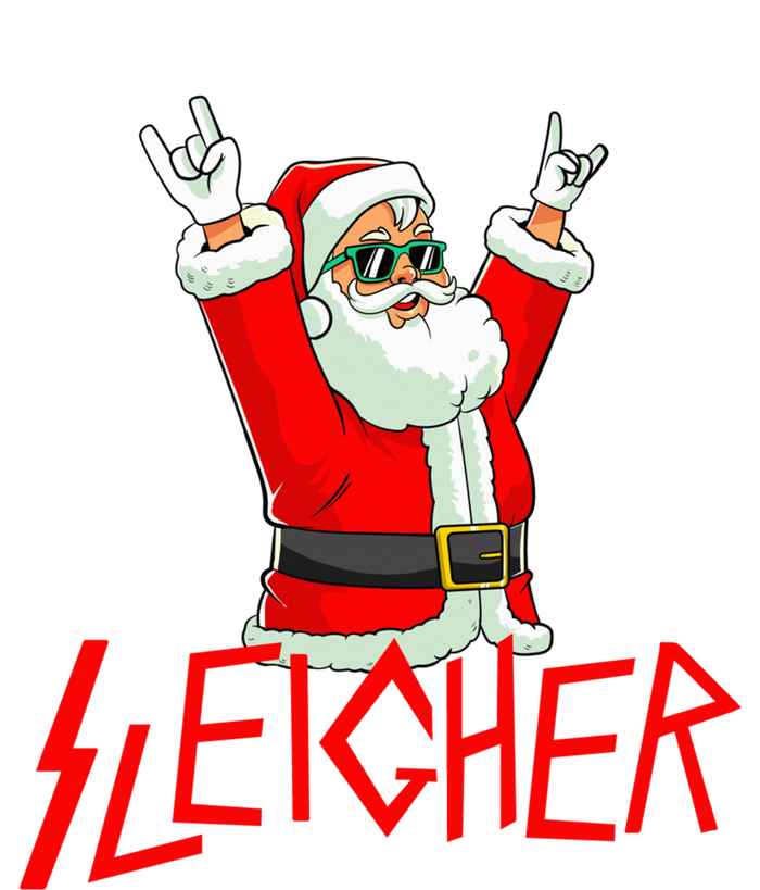 Sleigher Funny Christmas Heavy Metal Music Gifts Premium Hoodie