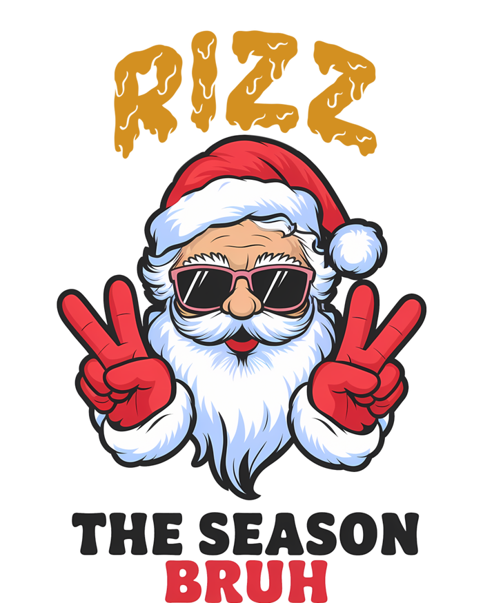 Rizz The Season Bruh Christmas Holiday Santa Claus Funny T-Shirt