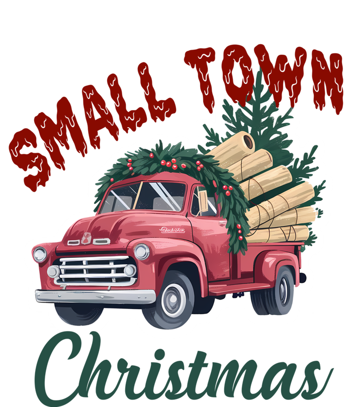 Small Town Christmas Holiday Red Truck Christmas Tree T-Shirt