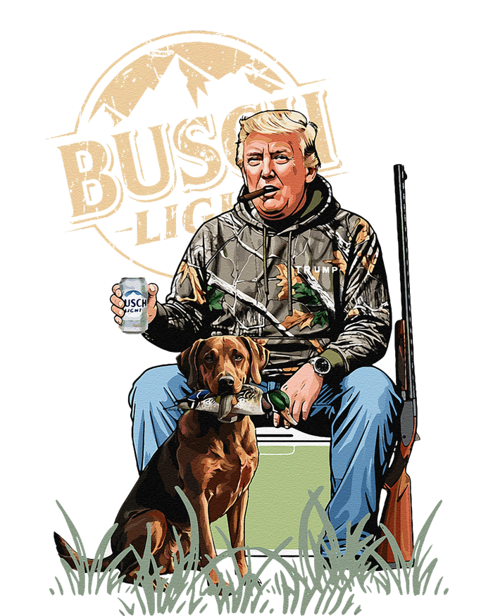 Retro Trump Hunting Deer Funny Beer Drinking Beer Hunting Cooling Performance Crew T-Shirt