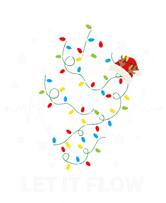 Let It Flow Anatomy Heart Cardiac Nurse Santa Hat Xmas Women's Racerback Tank