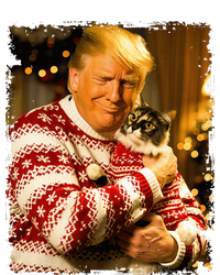 Funny Trump Christmas Sweater For Cat Lovers Xmas Pajamas Sweatshirt