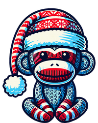 Cute Sock Monkey Wearing A Santa Hat Sock Monkey Christmas Women's Crop Top Tee