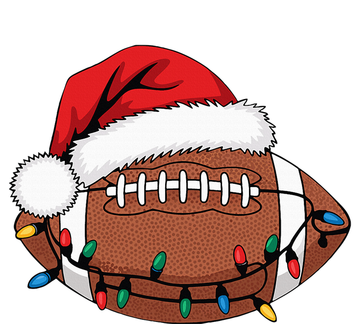 Christmas Football Player Xmas Lights Santa Sports T-Shirt