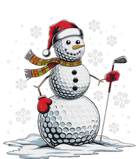 Golf Snowman Golf Player Santa Hat Christmas Funny T-Shirt