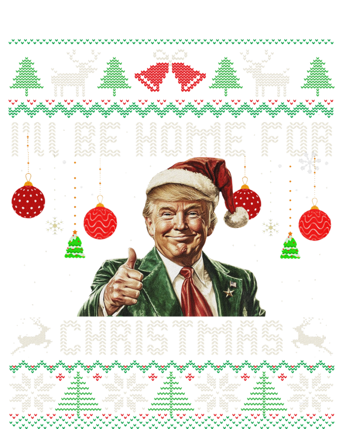 ILl Be Home For Christmas Ugly Sweaters Funny Trump 47 Xmas Swea Kids Sweatshirt