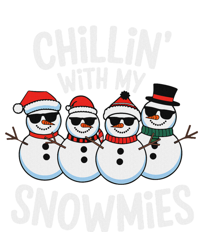 Chillin With My Snowmies Funny Snowman Christmas Premium Hoodie